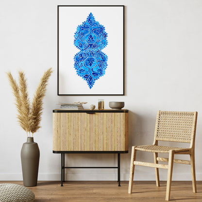 Blue Mesogeia Floral | Art Print