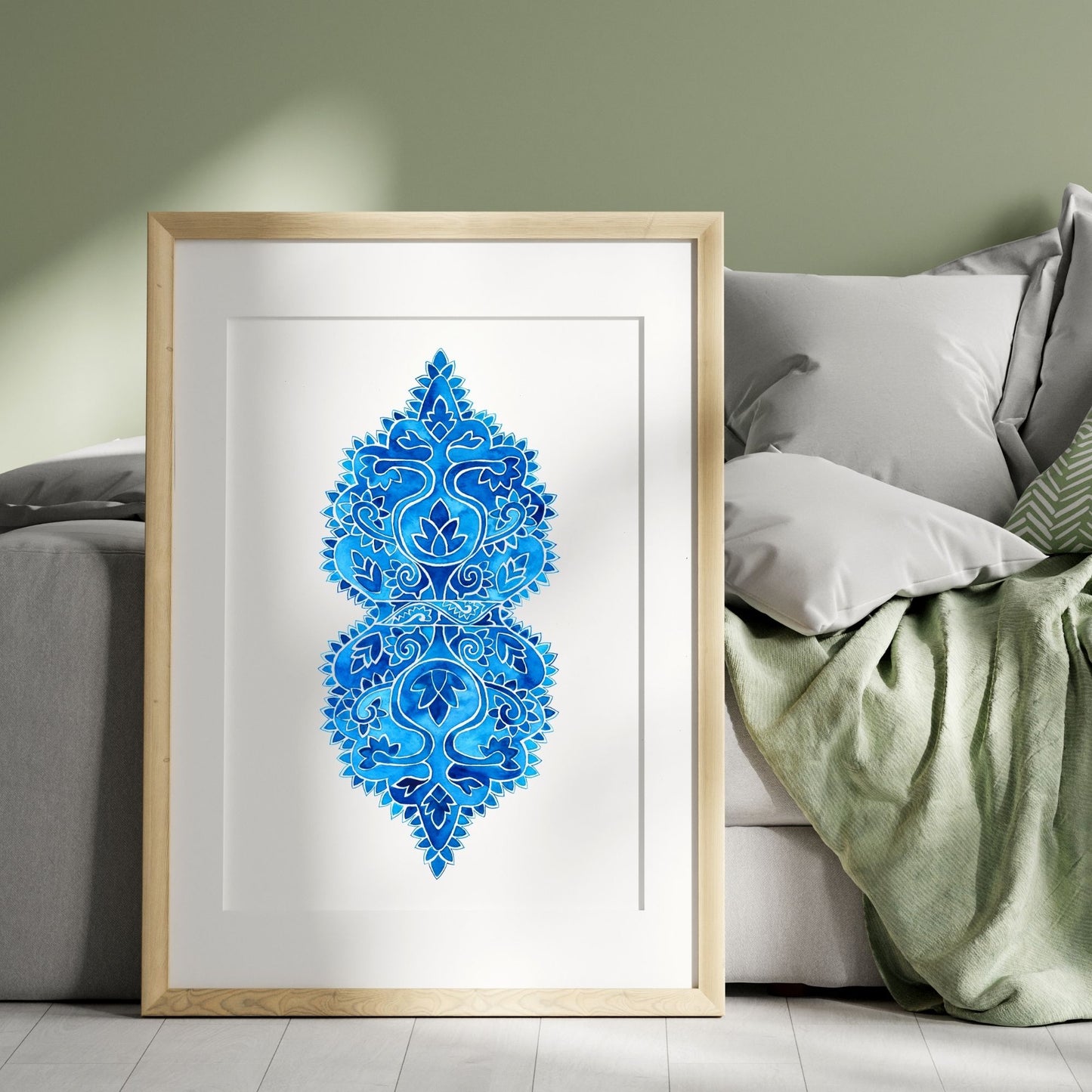 Blue Mesogeia Floral | Art Print