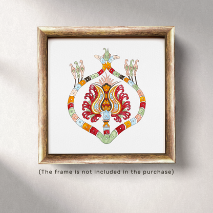 Flower Engulfed in Snake | Art Print