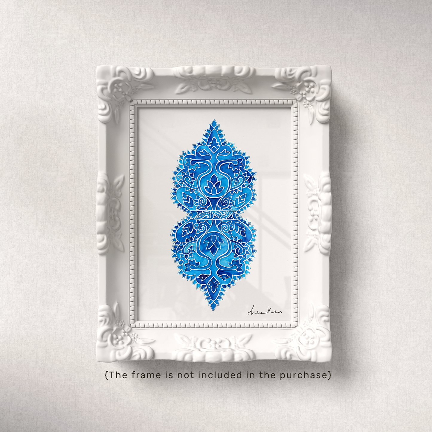 Blue Mesogeia Floral | Art Print