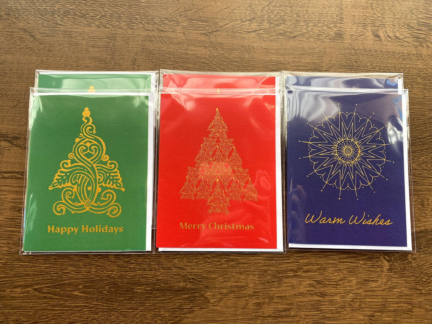 Set of 6 Folk Inspired | Holiday Cards