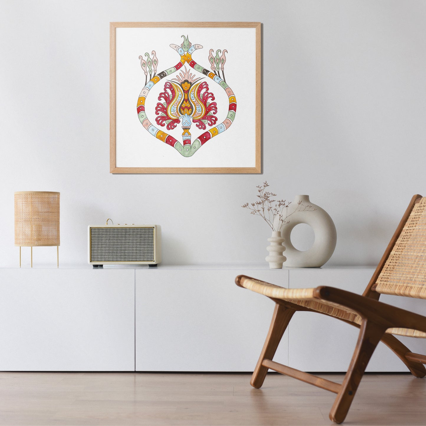 Flower Engulfed in Snake | Art Print